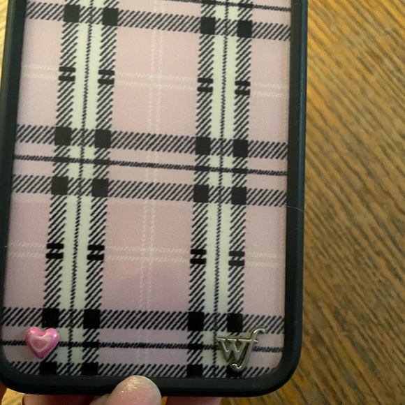 Wildflower Plaid iPhone X/Xs pink phone case trendy heart summer customized - Picture 3 of 7